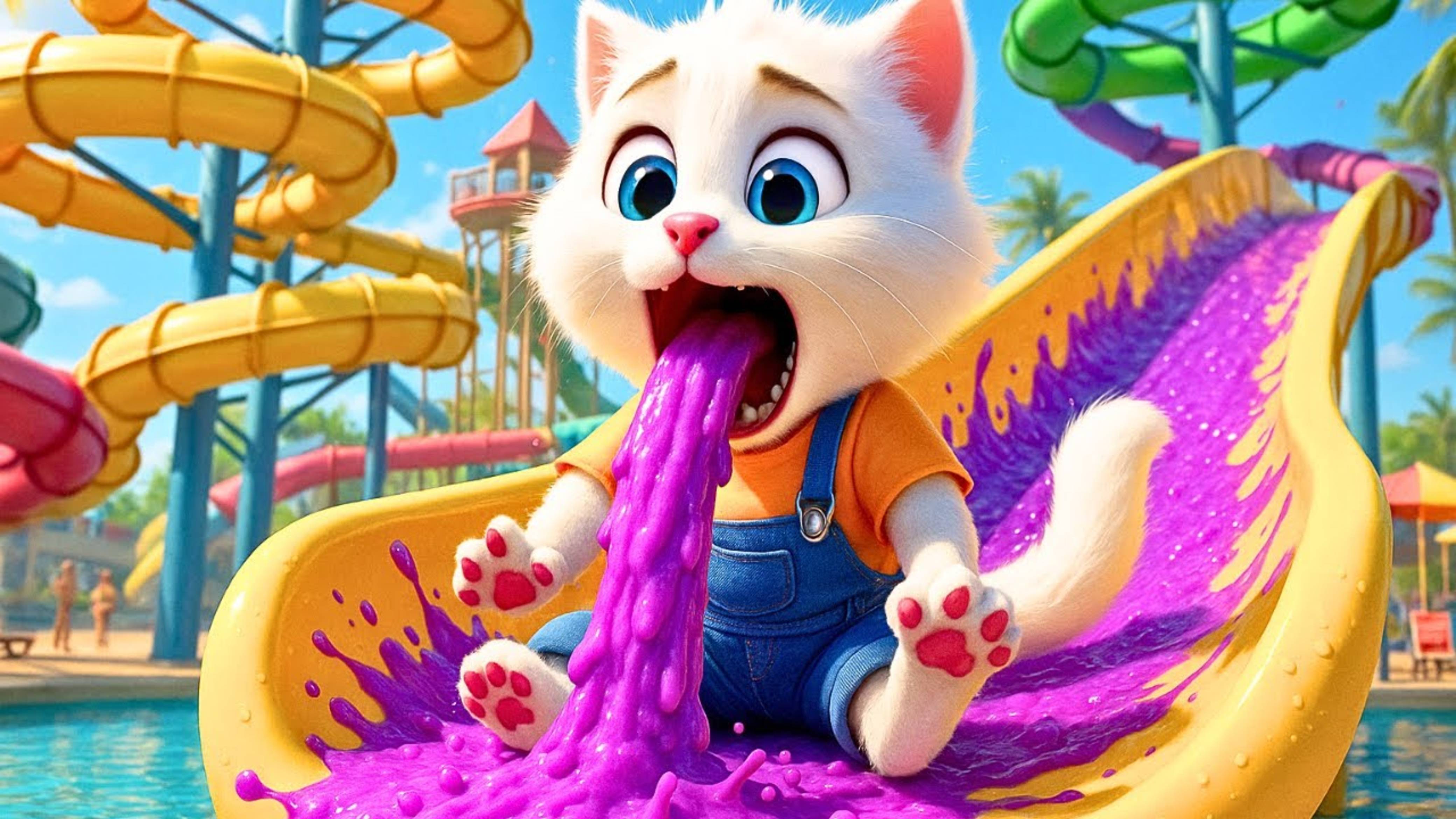 Котенок отравился мороженым в Аквапарке - Безостановочная рвота смотреть онлайн