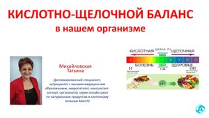 2024.11.19 РН Баланс и кислотно - щелочное равновесие в организме Михайловская Татьяна