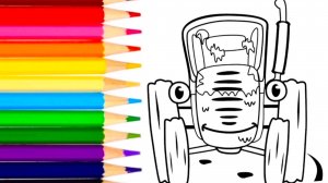 Раскраска Синий Трактор 🚜 Видео для детей