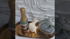 Набор свечей ручной работы: весёлый конь, подкова и шампанское