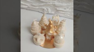 Новогодний набор интерьерных свечей ручной работы