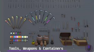 Asset Unity - kcisa - 3D Low Poly Tools, Weapons & Containers