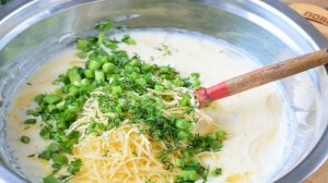 Пирог с сыром и зеленью на кефире