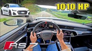 1010ЛС AUDI RS7 C8 BTM Turbo НЕВЕРОЯТНЫЙ ЗВУК и POV на АВТОБАНЕ AutoTopNL