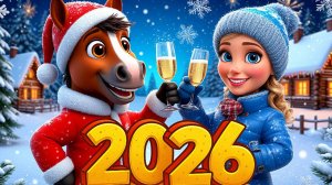 С Новым 2026 годом! Прикольные Поздравления и Пожелания С Годом Лошади! Весёлые Танцы Новогодние