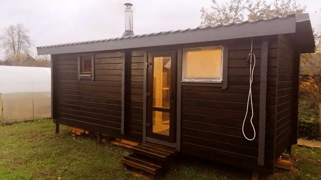 Баня из двух отделений из Бруса смотреть онлайн