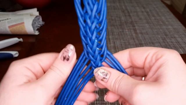 Ажурная ручка из бумажной лозы. #ЮлияЧарыкова#