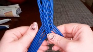 Ажурная ручка из бумажной лозы. #ЮлияЧарыкова#