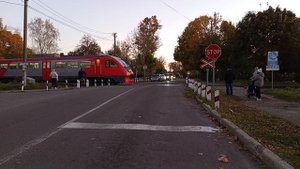 Железнодорожный переезд, рельсовый автобус РА-2