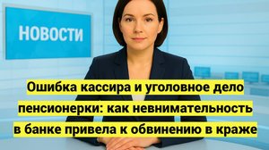 Ошибка кассира и уголовное дело пенсионерки: как невнимательность в банке привела к обвинению краже