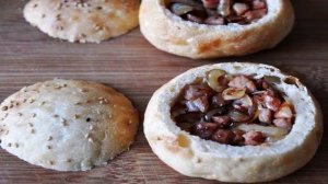 Салат в заварных булочках