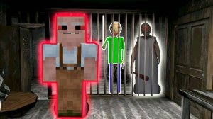 GRANDPA ЗАСТУКАЛ БАБКУ ГРЕННИ И БАЛДИ В МАЙНКРАФТ И ЗАКРЫЛ В КЛЕТКУ НУБИК В MINECRAFT ТРОЛЛИНГ