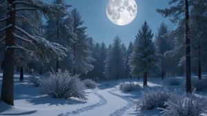 Футаж. Снежный зимний лес.mp4