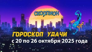 Гороскоп удачи на неделю с 20 по 26 октября 2025 года Скорпион