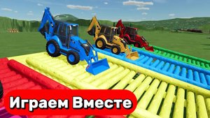 ГОНКИ РАЗНОЦВЕТНЫХ ТРАКТОРОВ НА ИНТЕРЕСНЫХ ТРАССАХ ДЛЯ ДЕТЕЙ 🚜 МУЛЬТИКИ ПРО МАШИНКИ ДЛЯ ДЕТЕЙ