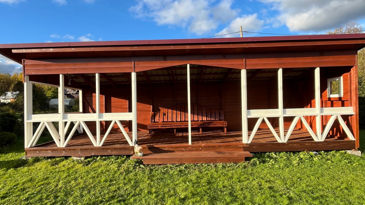 Строительство веранды -  террасы на даче.