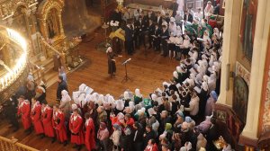 Сводный детский хор принял участие в архиерейской Божественной Литургии