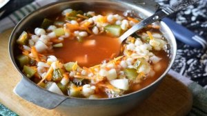 Рассольник на зиму с солеными огурцами