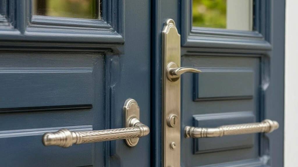 Как снять основной замок (с ручками) входной двери.