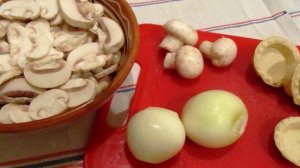 Салат в тарталетках с грибами