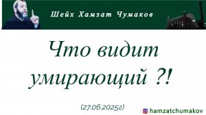 Что видит умирающий ?! || Шейх Хамзат Чумаков (27.06.2025г).