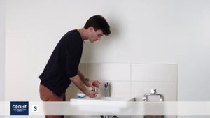 Как легко установить однорычажный смеситель GROHE для раковины