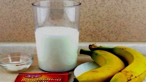Ряженка с бананом