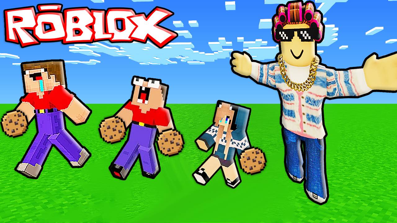 2 НУБА И ДЕВУШКА ПРО ПЫТАЮТСЯ УКРАСТЬ ПЕЧЕНЬЕ У ЗЛОЙ БАБКИ В РОБЛОКС смотреть онлайн