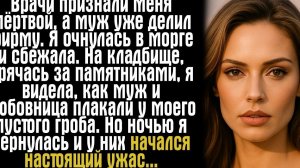 Врачи признали меня мёртвой, а муж уже делил фирму. Я очнулась в морге и сбежала. На кладбище...