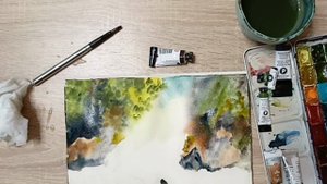 Акварельная импровизация.