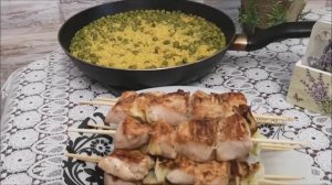 ШАШЛЫЧКИ с куриной грудкой и кабачком.Рис с овощами.Самый ВКУСНЫЙ ужин на всю семью.УЖИН РЕЦЕПТ