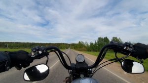Harley Davidson Sportster XL1200N безмолвная езда (звук двигателя)