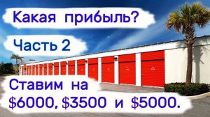Часть 2. Ставим на $6000, $3500 и $5000. Три кладовки. Какая прибыль?