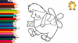 Мультик - раскраска для детей ГЕРОИ МУЛЬТИКА МАЛЫШ И КАРЛСОН. Учимся рисовать вместе // ОБУЧАШКА ТВ