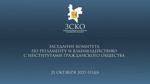 Заседание комитета по регламенту от 21.10.2025