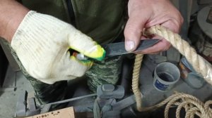 Испытание "состаренного" клинка.