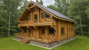 Дом из оцилиндрованного бревна 173 м2 в Вологде