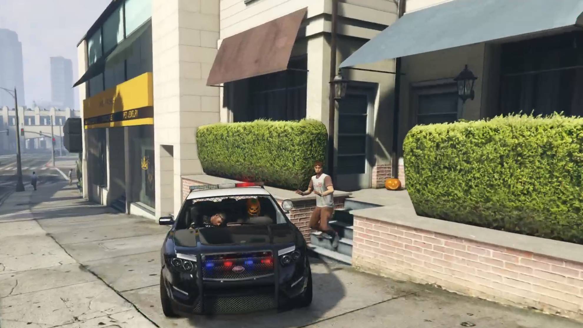 Grand Theft Auto V_2часть. Перестрелка с копами. Взятие тыквы! И сюрприз #GTA5#Halloween#Угон#Погоня