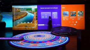 Панорамная видеопроекция 11х3 м с интерактивным управлением