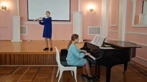 П.И. Чайковский - "Подснежник". исполняют Люжина Нина (флейта) и Люжина Юля (фортепиано)