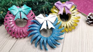 3 идеи новогодних игрушек из фоамирана. Мастер-класс простой и понятный