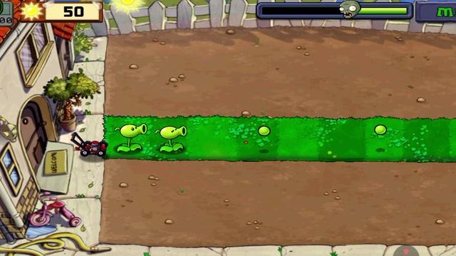 Прохожу PVZ 1 level 1-1