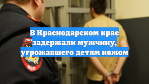 В Краснодарском крае задержали мужчину, угрожавшего детям ножом