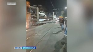 В Пятигорске автовоз блокировал движение трамваев