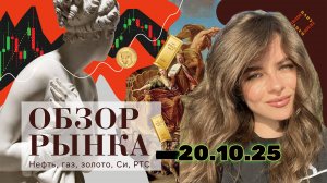 Обзор рынка 20.10.25 Нефть, Золото, Газ, РТС, Си, Биткоин, МосбиржаМини
