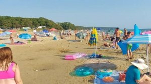 Автокемпинг Радужный, обзор пляжа сегодня. Сентябрь. Новомихайловский. Краснодарский край.