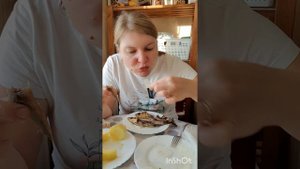 Мукбанг. Брюшки семги, иваси, картошка, дайкон😋