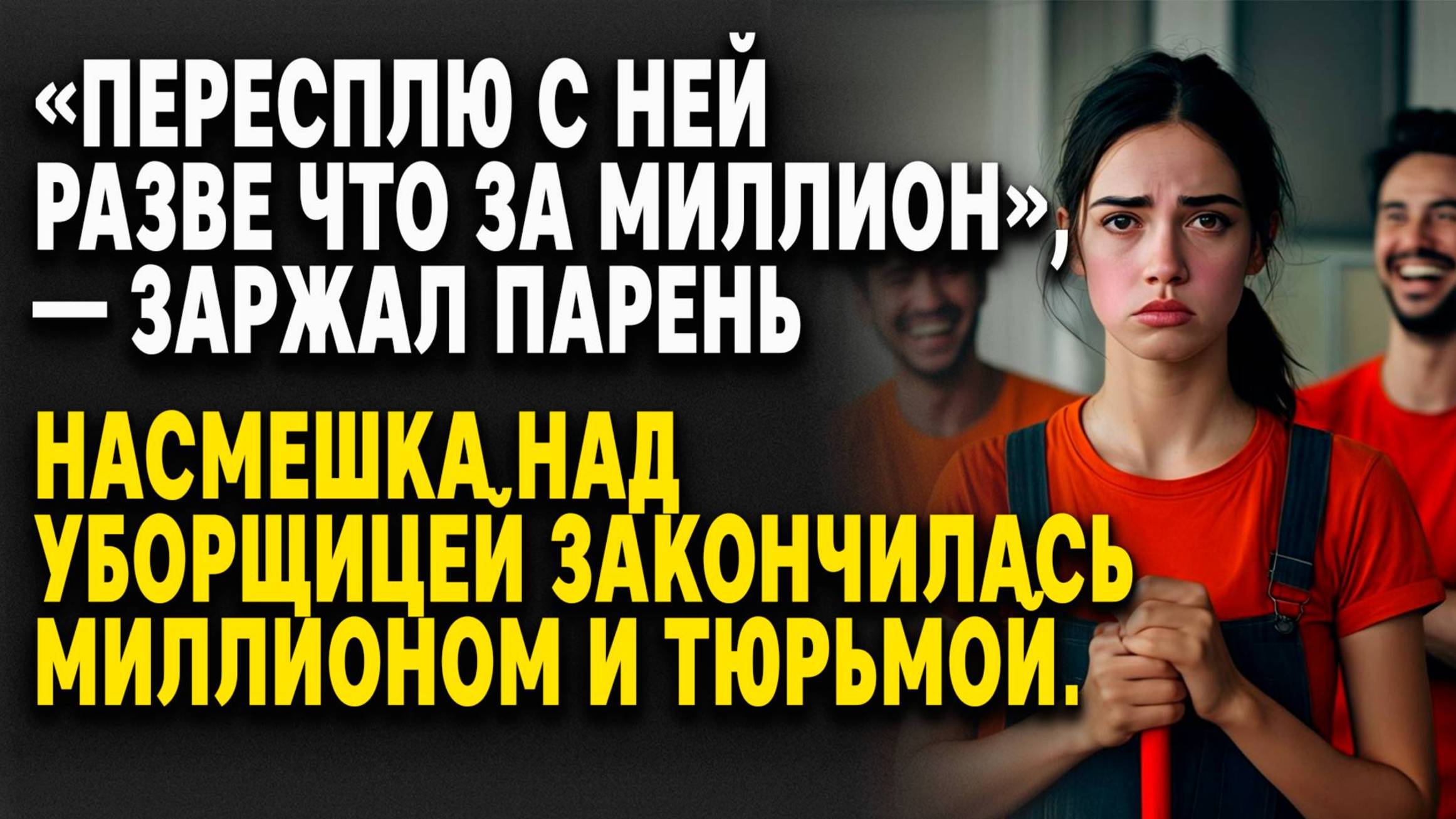 НАСМЕШКА над УБОРЩИЦЕЙ закончилась МИЛЛИОНОМ и тюремной камерой... Слушать историю