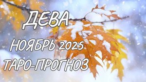 Дева ♍ Таро прогноз на ноябрь 2025 года