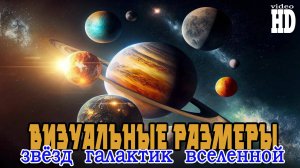 Размеры звёзд и галактик.